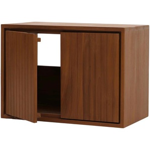 Mendler Teak-Waschbeckenunterschrank HWC-M91, Waschtisch Schrank, hochwertiges B-Grade-Teak (Kernholz, 20-30 106777