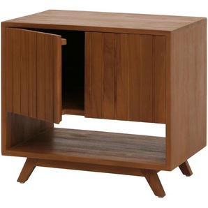 Mendler Teak-Waschbeckenunterschrank HWC-M92, Waschtisch Schrank, hochwertiges B-Grade-Teak (Kernholz, 20-30 106778