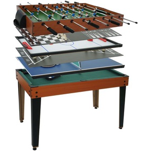Mendler Tischkicker HWC-M33, Tischfußball Billard Hockey 7in1 Multiplayer Spieletisch, MDF 80x123x101cm ~ Va 104032