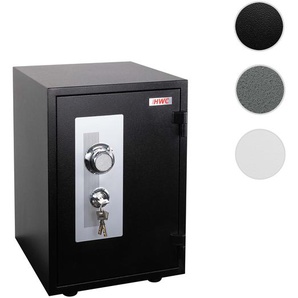 Mendler Tresor HWC-L48, feuerfest (60min) Safe Geldschrank Doppelbolzenverriegelung, 44kg Metall 52x36x39cm 99399