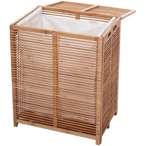 Mendler Wäschetruhe HWC-B18, Wäschebox Wäschekorb Wäschesammler, Bambus 61x50x35cm ~ Variantenangebot 57563