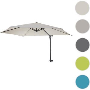 Mendler Wandschirm Casoria, Ampelschirm Balkonschirm Sonnenschirm, 3m neigbar, Polyester Alu/Stahl 9kg ~ Var 46818