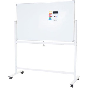 Mendler Whiteboard HWC-C85, Magnettafel Memoboard Pinnwand, mobil rollbar inkl. Zubehör ~ Variantenangebot 61836