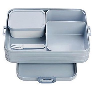 Mepal Bentobox, Hellblau, Kunststoff, 1,5 L, rechteckig, 25.5x17x6.5 cm, lebensmittelecht, stapelbar, herausnehmbare Schälchen, verstellbare