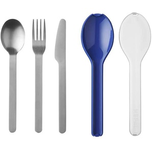 Mepal Besteckset  To Go  Ellipse ¦ blau ¦ Edelstahl,Kunststoff ¦ Maße (cm): B: 5,1 H: 2,3