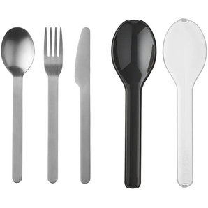 Mepal Besteckset To Go Ellipse - schwarz - Edelstahl,Kunststoff - 5,1 cm - 2,3 cm | Möbel Kraft