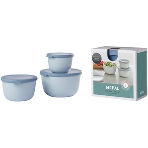 Mepal Multischüssel-Set  Cirqula ¦ blau ¦ Kunststoff ¦ Maße (cm): B: 19,2 H: 12