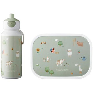 Mepal Pausenset Campus, Mehrfarbig, Kunststoff, 2-teilig, 400 ml, 20.5x7.5x18.8 cm, nachhaltig, herausnehmbare Schälchen, stapelbar, lebensmittelecht,