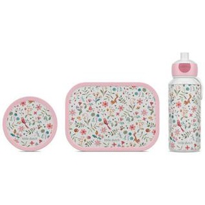 Mepal Pausenset lunchset campus, Mehrfarbig, Weiß, Hellrosa, Kunststoff, 3-teilig, 24x6.8x24.4 cm, Küchenzubehör, Vorratsbehälter, Brotdosen