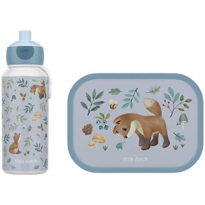Mepal Pausenset lunchset campus (pu+bd) - stitch, Braun, Weiß, Hellblau, Kunststoff, 2-teilig, 20.5x7.5x18.8 cm, Küchenzubehör, Vorratsbehälter,