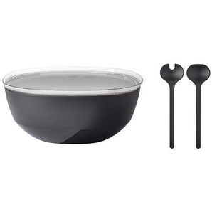 Mepal Salatset Silueta, Schwarz, Kunststoff, 2-teilig, 12.7 cm, lebensmittelecht, schadstofffrei, Essen & Trinken, Geschirr, Schalen & Schüsseln, Salatschüsseln