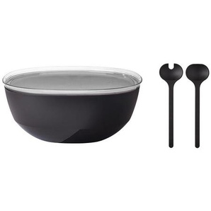 Mepal Salatset Silueta, Schwarz, Kunststoff, 2-teilig, 12.7 cm, lebensmittelecht, schadstofffrei, Essen & Trinken, Geschirr, Schalen & Schüsseln, Salatschüsseln