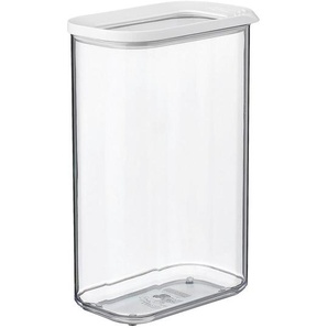 Mepal Vorratsdose Modula, Weiß, Transparent, Kunststoff, 2 L, rechteckig, BPA-frei, luftdichter Verschluss, stapelbar, Deckel mit Sichtfenster, Küchenzubehör, Vorratsbehälter, Vorratsdosen
