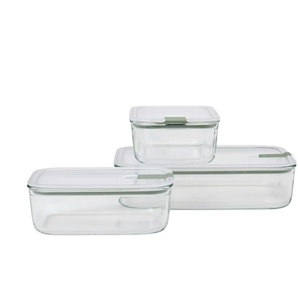 Mepal Vorratsdosenset  Easyclip ¦ transparent/klar ¦ Glas,Kunststoff,Silikon