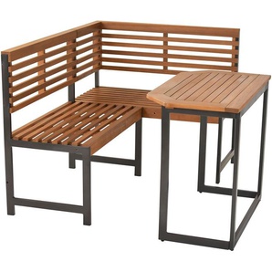 MERXX Eckbankgruppe »Eckbank Set«, (Set, 2-tlg), Eckbank und Klappentisch aus Akazienholz, flexibel Montageoptionen