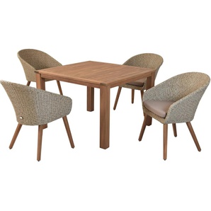 MERXX Garten-Essgruppe »Arrone«, (Set, 9-tlg), Beine aus Akazienholz