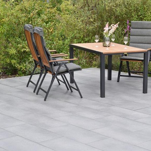 MERXX Garten-Essgruppe »Athos«, (Set, 9-tlg., Inkl. Auflagen, 5-fach verstellbare Rückenlehne), Tisch: LxB: 150x90 cm