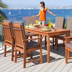 Garten-Essgruppe MERXX Montana Sitzmöbel-Sets braun Outdoor Möbel