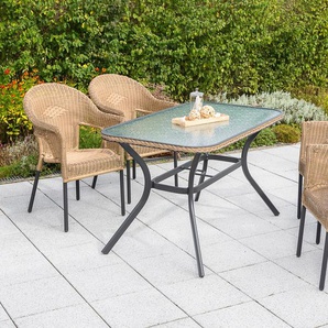 Garten-Essgruppe MERXX Ravenna Sitzmöbel-Sets beige (natur) Outdoor Möbel