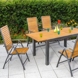 Garten-Essgruppe MERXX Santorin Sitzmöbel-Sets beige (natur) Outdoor Möbel