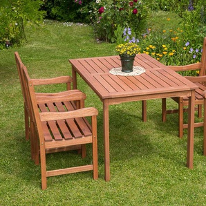 Garten-Essgruppe MERXX Santos Sitzmöbel-Sets beige (natur) Outdoor Möbel