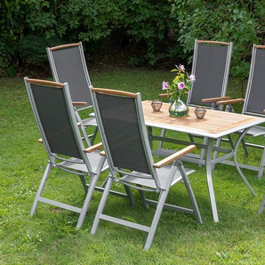 Garten-Essgruppe MERXX Siena Sitzmöbel-Sets grau (anthrazit) Outdoor Möbel