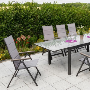 Garten-Essgruppe MERXX Trivero Sitzmöbel-Sets grau Outdoor Möbel