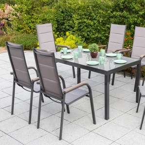 Garten-Essgruppe MERXX Trivero Sitzmöbel-Sets grau Outdoor Möbel