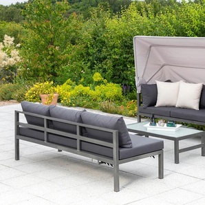 Gartenlounge-Set MERXX Amaro Sitzmöbel-Sets grau (grau, anthrazit) Outdoor Möbel