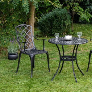 Garten-Essgruppe MERXX Rhodos Sitzmöbel-Sets grau (graphit) Outdoor Möbel