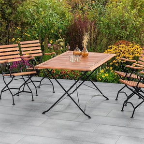 MERXX Garten-Essgruppe Schloßgarten, (5-tlg), 4 Klappsessel und Klapptisch