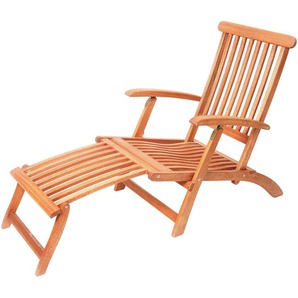 MERXX Gartensessel Deck Chair (1-St), Eukalyptusholz, verstellbar, klappbar