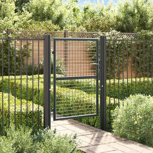 Mesh-Gartentor Verzinkter Stahl 100 x 175 cm Grau
