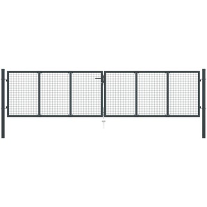 Mesh-Gartentor Verzinkter Stahl 400 x 150 cm Grau