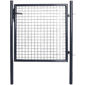 Mesh-Gartentor Verzinkter Stahl 85,5x100 cm Grau
