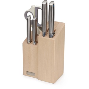 Messer-Set JOSEPH Elevate Fusion 5pc Knife & Scissor Block Kochmesser-Sets braun Küchenmesser-Sets