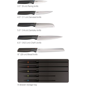 Messer-Set JOSEPH Elevate Kochmesser-Sets bunt Küchenmesser-Sets japanisches Edelstahl, Schubladeneinlage