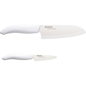 Messer-Set KYOCERA GEN Kochmesser-Sets weiß Küchenmesser-Sets extrem scharfe Hochleistungskeramik-Klinge, (Schäl- Santokumesser)