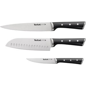 Messer-Set TEFAL K232S374 Ice Force Kochmesser-Sets grau (schwarz, edelstahlfarben) Küchenmesser-Sets