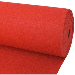 Messeteppich Glatt 1x24 m Rot