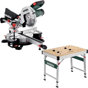 Metabo - Kapp und Gehrungssäge kgs 216 m inkl. Multifunktionstisch Werkbank MWB100