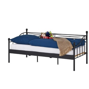 Metallbett - schwarz - Materialmix - 98 cm - 92 cm | Möbel Kraft