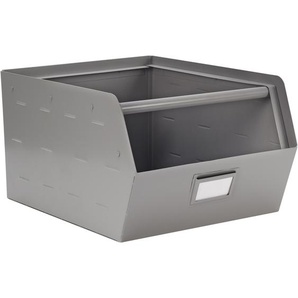 Metallbox, Aufbewahrung im Kinderzimmer, aus Metall, in der Farbe silber, von KidsDepot