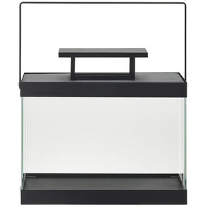 Metalllaterne | schwarz | Metall,Glas | 33 cm | 30 cm | cm 15,0 |