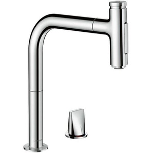 Metris Select 2-Loch-Küchenmischer 73819000 chrom, 2jet, Ausziehbrause - Hansgrohe