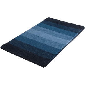Badematte MEUSCH Palace Badematten Gr. rechteckig (70 cm x 120 cm), 1 St., Kunstfaser, blau (mare) Gemusterte Badematten Badteppich, gestreift, mit Farbverlauf, waschbar