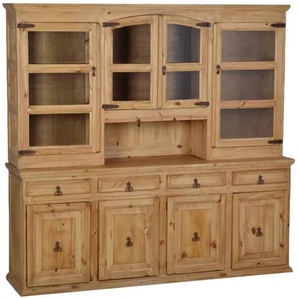 Mexico Buffet – groß Glas, Massivholz Pinie Landhaus Mexiko Möbel Mexikanisch