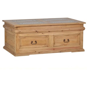 Mexico Couchtisch - Marmor Massivholz Pinie Landhaus Mexiko Möbel Mexikanisch