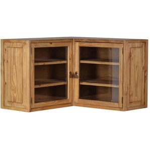 Mexico Eckhängeschrank mit Glas Massivholz Pinie Landhaus Mexiko Möbel Mexikanisch