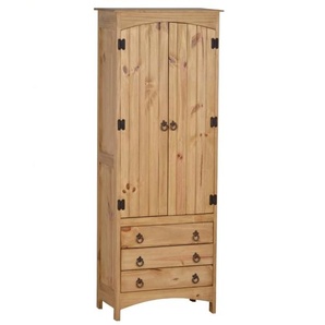 Mexico Hochschrank - 2-türig Massivholz Pinie Landhaus Mexiko Möbel Mexikanisch